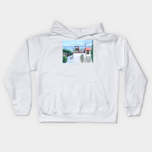House with a View in Southern Italy Kids Hoodie